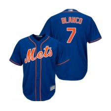 Youth New York Mets #7 Gregor Blanco Authentic Royal Blue Alternate Home Cool Base Baseball Jersey
