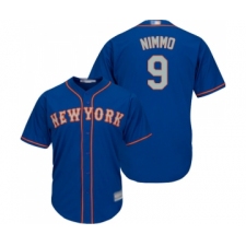 Men's New York Mets #9 Brandon Nimmo Replica Royal Blue Alternate Road Cool Base Baseball Jersey