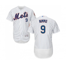 Men's New York Mets #9 Brandon Nimmo White Home Flex Base Authentic Collection Baseball Jersey