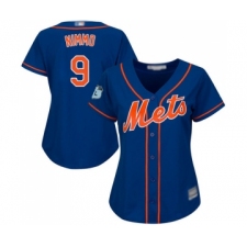 Women's New York Mets #9 Brandon Nimmo Authentic Royal Blue Alternate Home Cool Base Baseball Jersey