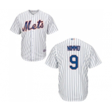 Youth New York Mets #9 Brandon Nimmo Authentic White Home Cool Base Baseball Jersey