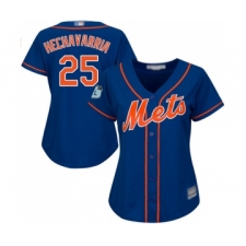 Women's New York Mets #25 Adeiny Hechavarria Authentic Royal Blue Alternate Home Cool Base Baseball Jersey