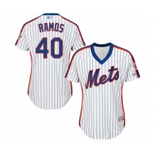 Women's New York Mets #40 Wilson Ramos Authentic White Alternate Cool Base Baseball Jersey