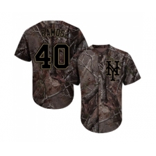 Youth New York Mets #40 Wilson Ramos Authentic Camo Realtree Collection Flex Base Baseball Jersey