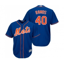 Youth New York Mets #40 Wilson Ramos Authentic Royal Blue Alternate Home Cool Base Baseball Jersey