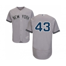 Men's New York Yankees #43 Gio Gonzalez Grey Road Flex Base Authentic Collection Baseball Jersey