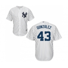 Youth New York Yankees #43 Gio Gonzalez Authentic White Home Baseball Jersey