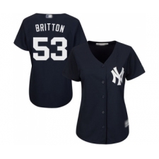 Women's New York Yankees #53 Zach Britton Authentic Navy Blue Alternate Baseball Jersey