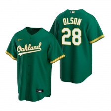Men's Nike Oakland Athletics #28 Matt Olson Green Alternate Stitched Baseball Jersey