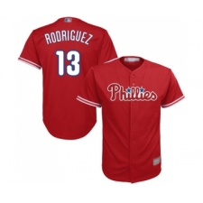 Men's Philadelphia Phillies #13 Sean Rodriguez Replica Red Alternate Cool Base Baseball Jersey