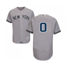 Men's New York Yankees #0 Adam Ottavino Grey Road Flex Base Authentic Collection Baseball Jersey