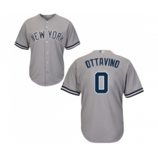 Men's New York Yankees #0 Adam Ottavino Replica Grey Road Baseball Jersey
