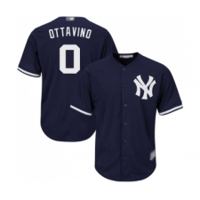 Men's New York Yankees #0 Adam Ottavino Replica Navy Blue Alternate Baseball Jersey