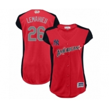 Women's New York Yankees #26 DJ LeMahieu Authentic Red American League 2019 Baseball All-Star Jersey