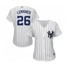 Women's New York Yankees #26 DJ LeMahieu Authentic White Home Baseball Jersey