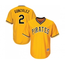 Youth Pittsburgh Pirates #2 Erik Gonzalez Replica Gold Alternate Cool Base Baseball Jersey