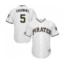 Men's Pittsburgh Pirates #5 Lonnie Chisenhall Replica White Alternate Cool Base Baseball Jersey