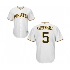 Men's Pittsburgh Pirates #5 Lonnie Chisenhall Replica White Home Cool Base Baseball Jersey