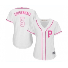 Women's Pittsburgh Pirates #5 Lonnie Chisenhall Replica White Fashion Cool Base Baseball Jersey