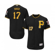 Men's Pittsburgh Pirates #17 JB Shuck Black Alternate Flex Base Authentic Collection Baseball Jersey