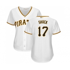 Women's Pittsburgh Pirates #17 JB Shuck Replica White Home Cool Base Baseball Jersey