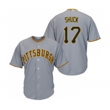 Youth Pittsburgh Pirates #17 JB Shuck Replica Grey Road Cool Base Baseball Jersey