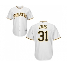 Men's Pittsburgh Pirates #31 Jordan Lyles Replica White Home Cool Base Baseball Jersey
