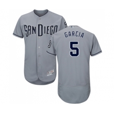 Men's San Diego Padres #5 Greg Garcia Authentic Grey Road Cool Base Baseball Jersey