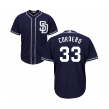 Youth San Diego Padres #33 Franchy Cordero Replica Navy Blue Alternate 1 Cool Base Baseball Jersey