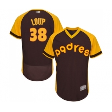 Men's San Diego Padres #38 Aaron Loup Brown Alternate Cooperstown Authentic Collection Flex Base Baseball Jersey
