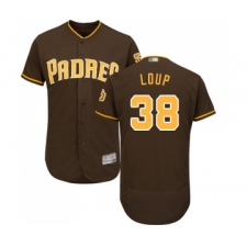 Men's San Diego Padres #38 Aaron Loup Brown Alternate Flex Base Authentic Collection Baseball Jersey