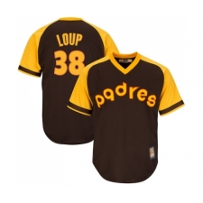 Men's San Diego Padres #38 Aaron Loup Replica Brown Alternate Cooperstown Cool Base Baseball Jersey