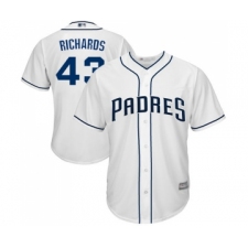 Men's San Diego Padres #43 Garrett Richards Replica White Home Cool Base Baseball Jersey