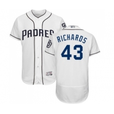 Men's San Diego Padres #43 Garrett Richards White Home Flex Base Authentic Collection Baseball Jersey