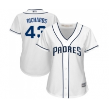 Women's San Diego Padres #43 Garrett Richards Replica White Home Cool Base Baseball Jersey