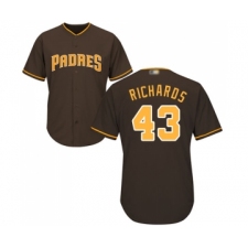 Youth San Diego Padres #43 Garrett Richards Replica Brown Alternate Cool Base Baseball Jersey