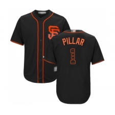 Men's San Francisco Giants #1 Kevin Pillar Authentic Black Team Logo Fashion Cool Base Baseball Jersey