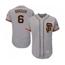 Men's San Francisco Giants #6 Steven Duggar Grey Alternate Flex Base Authentic Collection Baseball Jersey