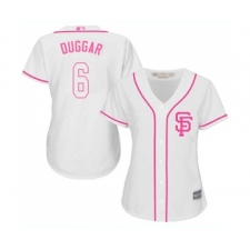 Women's San Francisco Giants #6 Steven Duggar Replica White Fashion Cool Base Baseball Jersey