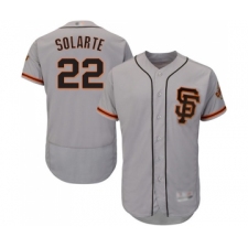 Men's San Francisco Giants #22 Yangervis Solarte Grey Alternate Flex Base Authentic Collection Baseball Jersey
