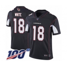 Men's Arizona Cardinals #18 Kevin White Black Alternate Vapor Untouchable Limited Player 100th Season Football Jersey