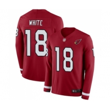 Youth Arizona Cardinals #18 Kevin White Limited Red Therma Long Sleeve Football Jersey
