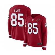 Women's Arizona Cardinals #85 Charles Clay Limited Red Therma Long Sleeve Football Jersey