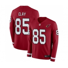 Youth Arizona Cardinals #85 Charles Clay Limited Red Therma Long Sleeve Football Jersey