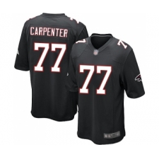 Men's Atlanta Falcons #77 James Carpenter Game Black Alternate Football Jersey