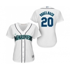 Women's Seattle Mariners #20 Dan Vogelbach Replica White Home Cool Base Baseball Jersey