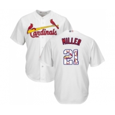 Men's St. Louis Cardinals #21 Andrew Miller Authentic White Team Logo Fashion Cool Base Baseball Jersey