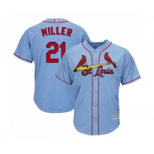 Men's St. Louis Cardinals #21 Andrew Miller Replica Light Blue Alternate Cool Base Baseball Jersey