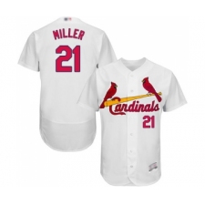 Men's St. Louis Cardinals #21 Andrew Miller White Home Flex Base Authentic Collection Baseball Jersey