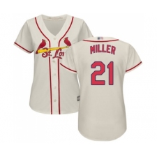 Women's St. Louis Cardinals #21 Andrew Miller Replica Cream Alternate Cool Base Baseball Jersey
